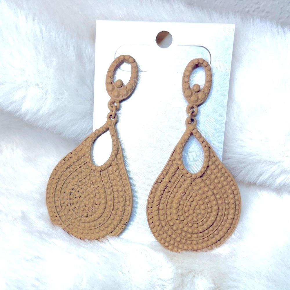 Earth Tone Textured Drop Earrings NWT